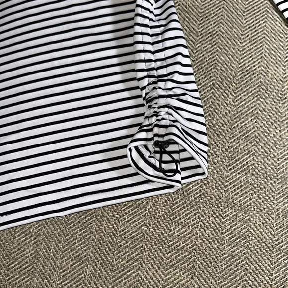 NWT CHICO’S SMALL/SIZE O UPF LONG SLEEVE BLACK TOP STRIPE SHIRT BLOUSE - Picture 8 of 10